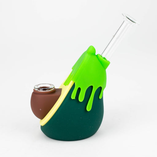 6" Avocado water pipe [H357] Resin · Silicone · Plastic Bong YHS Smoke