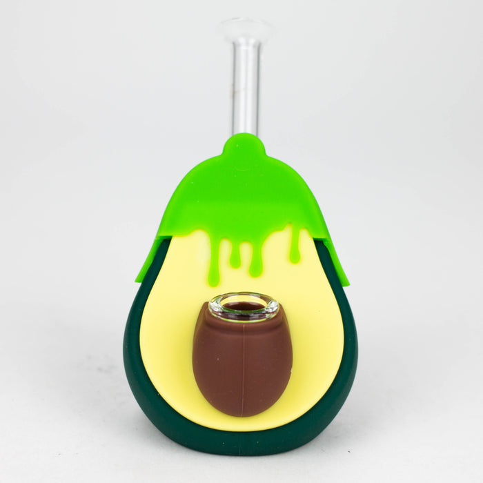 6" Avocado water pipe [H357] Resin · Silicone · Plastic Bong YHS Smoke