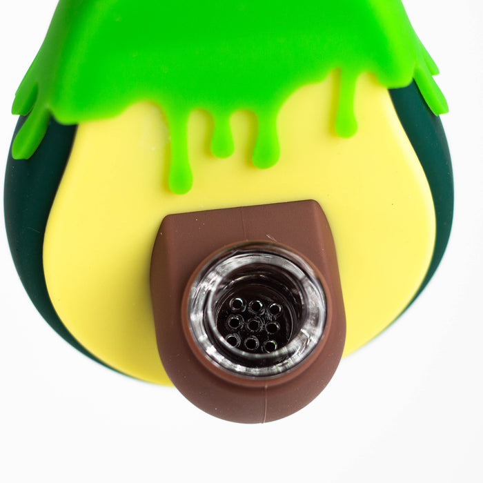 6" Avocado water pipe [H357] Resin · Silicone · Plastic Bong YHS Smoke