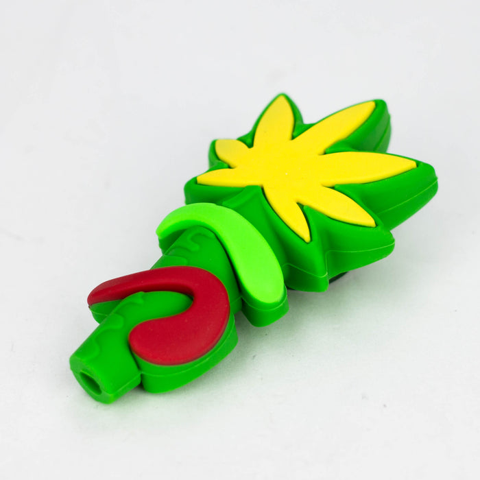 3" 710 marijuana leaf hand pipe-Assorted [H303] Silicone Pipe YHS Smoke