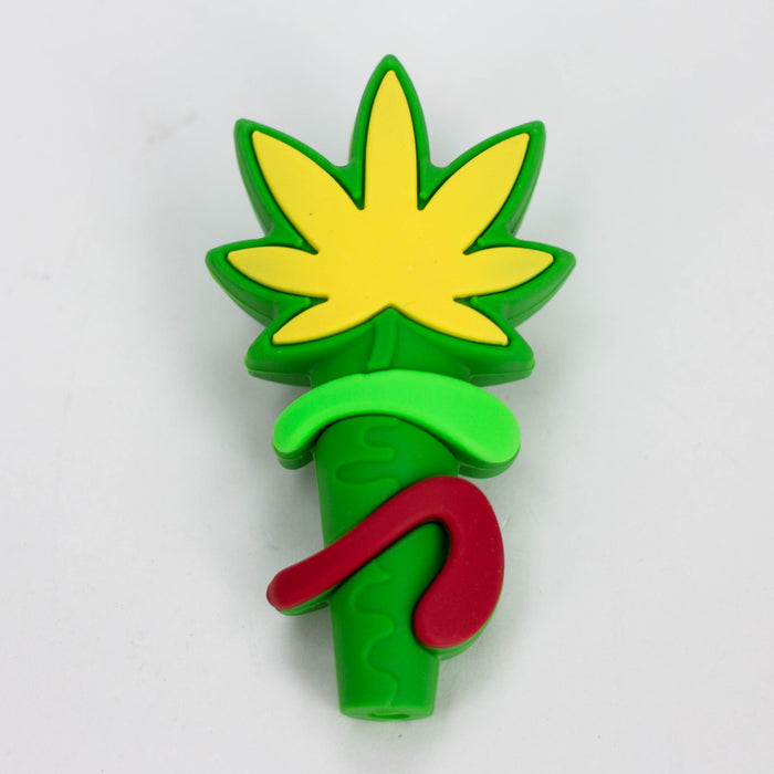 3" 710 marijuana leaf hand pipe-Assorted [H303] Silicone Pipe YHS Smoke
