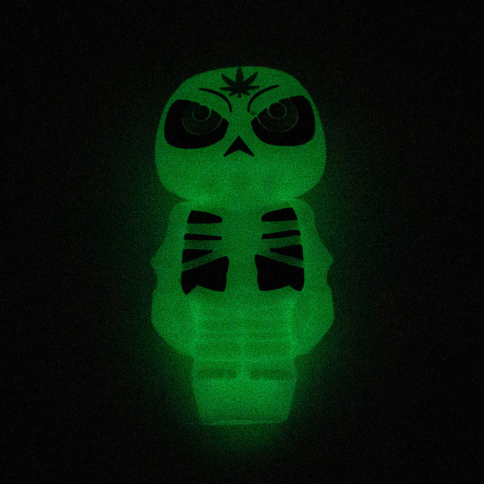 3.5" Skull Silicone hand Pipe with glow [H288G] Silicone Pipe YHS Smoke