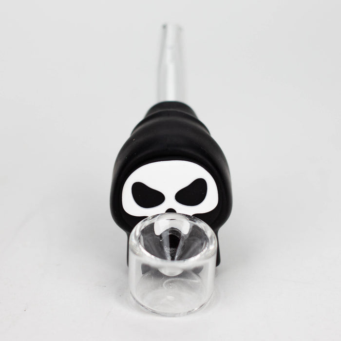 4" Skull Cap hand pipe-Assorted [H283] Silicone Pipe YHS Smoke