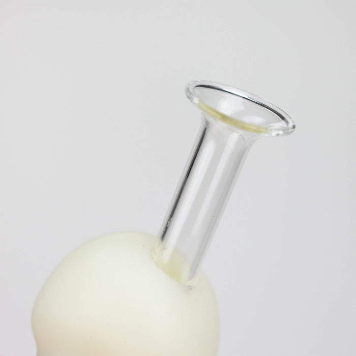 4" Alien hand pipe glow in the dark [H279G] Silicone Pipe YHS Smoke
