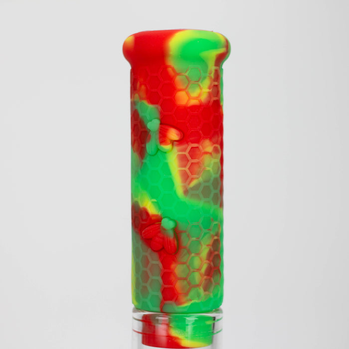 11" Silicone with glass percolator bong - Assorted[SP1060] Resin · Silicone · Plastic Bong ONE