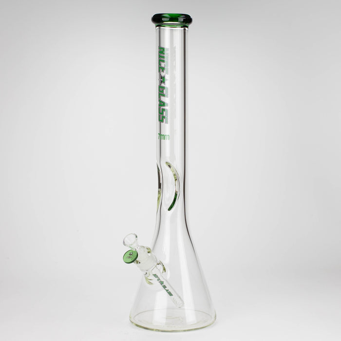 NG-18 inch Tall Flat Mouth Elbow Beaker [S303A] Glass Bong High-End Brands Glass Green