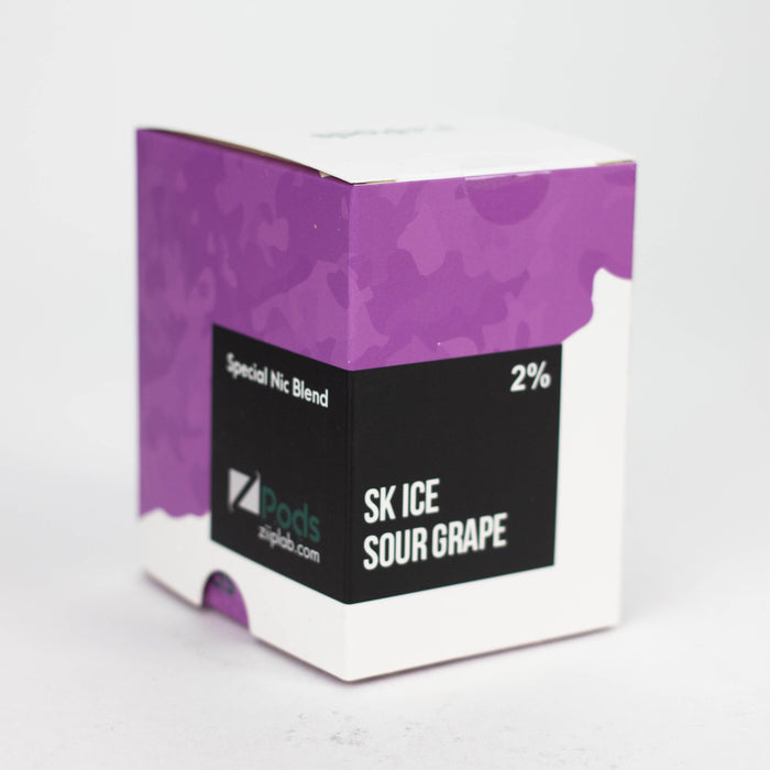 ZPOD | SKTL collection Pods Box of 5 packs (20 mg/mL) Federal Excise Tax ONE SK Ice Sour Grape