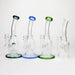 9" bent neck bubbler with tier diffuser [Color Assorted] Glass Bong ONE