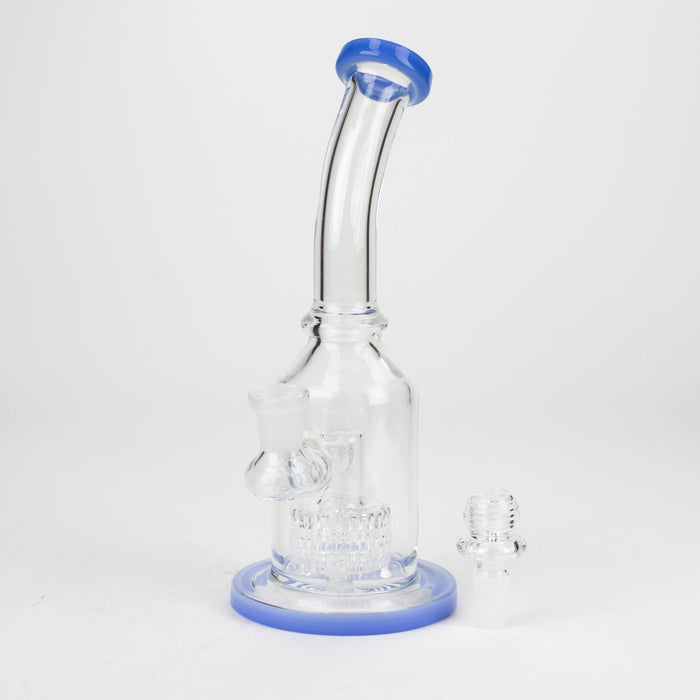 9" bent neck bubbler with tier diffuser [Color Assorted] Glass Bong ONE