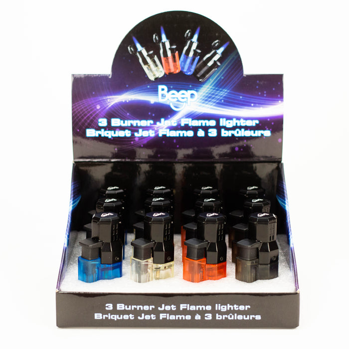 Beep | Triple Jet flame lighter box of 12 [XLC226] Lighters ONE