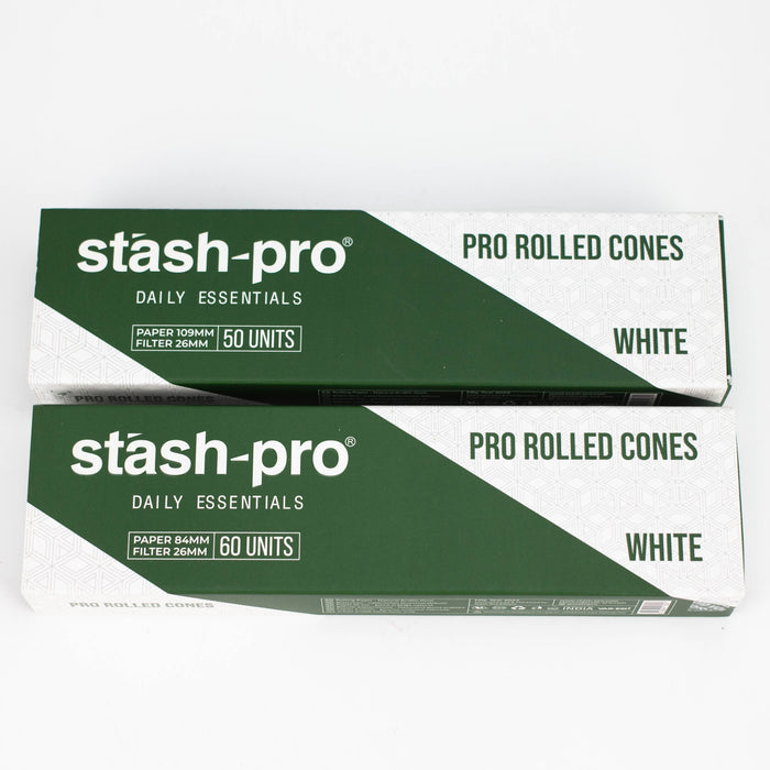 Stash-Pro | Bleached (White) Pro rolled Cones Pre-rolled Cone (Display Pack) Stash-Pro