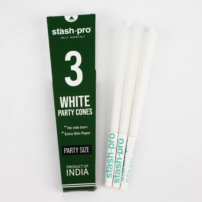 Stash-Pro | Bleached (White)  Party Pack 3 Cones box of 24