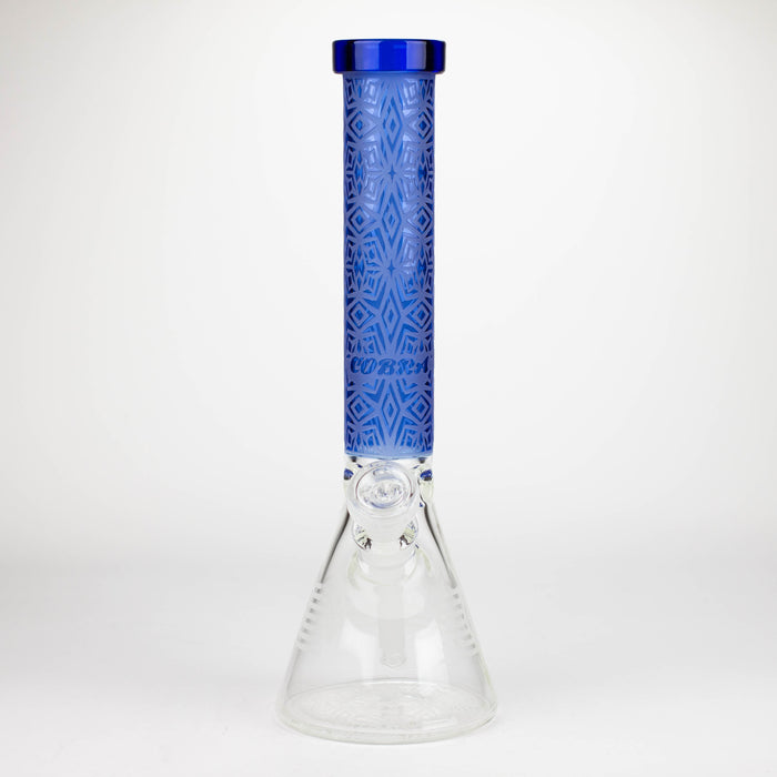 COBRA | 14" sandblasted geometric graphic 7 mm glass bong [YY01] Glass Bong JJ Distribution