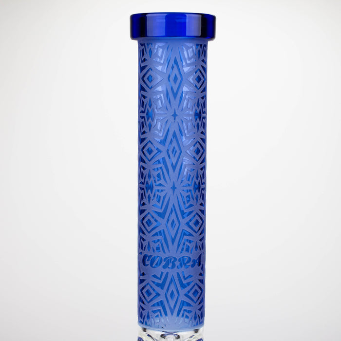 COBRA | 14" sandblasted geometric graphic 7 mm glass bong [YY01] Glass Bong JJ Distribution
