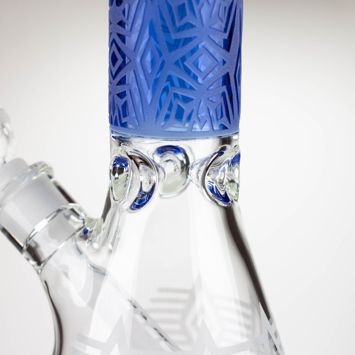 COBRA | 14" sandblasted geometric graphic 7 mm glass bong [YY01] Glass Bong JJ Distribution