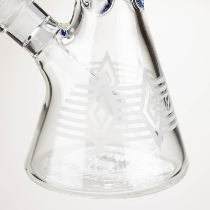 COBRA | 14" sandblasted geometric graphic 7 mm glass bong [YY01] Glass Bong JJ Distribution