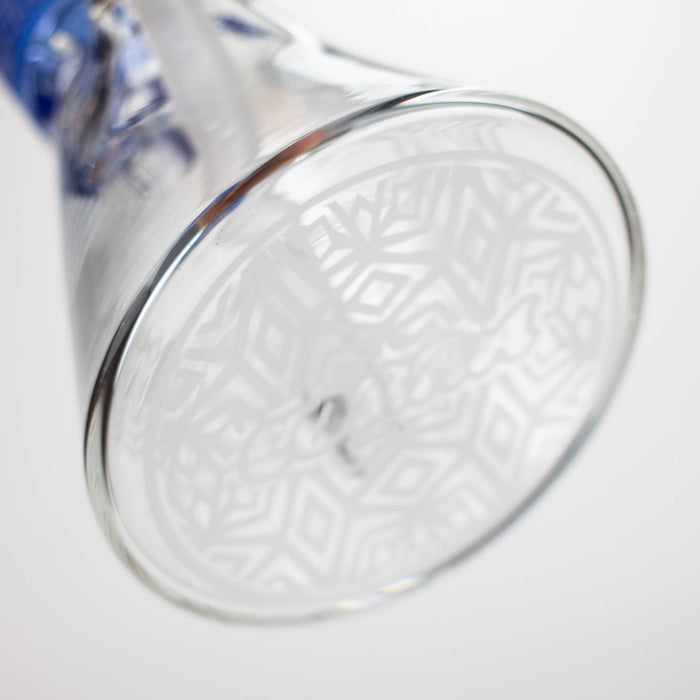 COBRA | 14" sandblasted geometric graphic 7 mm glass bong [YY01] Glass Bong JJ Distribution