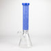 COBRA | 14" sandblasted geometric graphic 7 mm glass bong [YY01] Glass Bong JJ Distribution Jade Blue