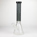 COBRA | 14" sandblasted geometric graphic 7 mm glass bong [YY01] Glass Bong JJ Distribution Black
