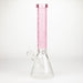 COBRA | 14" sandblasted geometric graphic 7 mm glass bong [YK08] Glass Bong JJ Distribution Pink