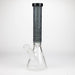 COBRA | 14" sandblasted geometric graphic 7 mm glass bong [YK08] Glass Bong JJ Distribution Black