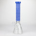 COBRA | 14" sandblasted geometric graphic 7 mm glass bong [YK08] Glass Bong JJ Distribution Jade Blue
