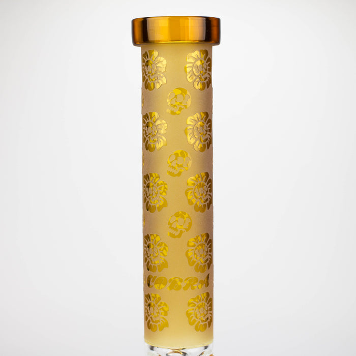 COBRA | 14" sandblasted geometric graphic 7 mm glass bong [YK07] Glass Bong JJ Distribution