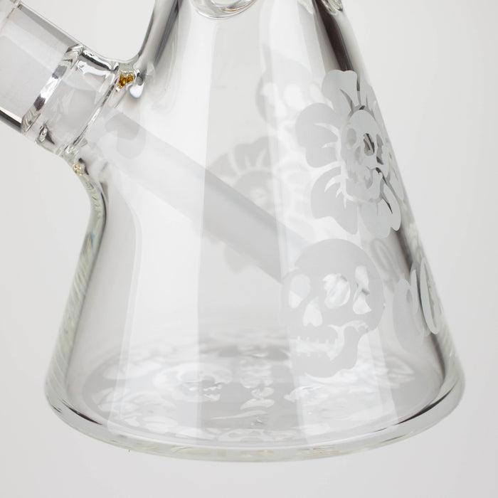 COBRA | 14" sandblasted geometric graphic 7 mm glass bong [YK07] Glass Bong JJ Distribution