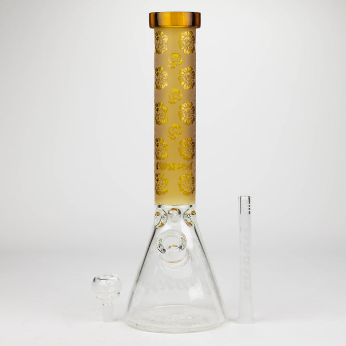 COBRA | 14" sandblasted geometric graphic 7 mm glass bong [YK07] Glass Bong JJ Distribution