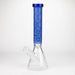 COBRA | 14" sandblasted geometric graphic 7 mm glass bong [YK07] Glass Bong JJ Distribution Blue
