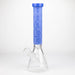 COBRA | 14" sandblasted geometric graphic 7 mm glass bong [YK07] Glass Bong JJ Distribution Jade Blue