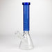 COBRA | 14" sandblasted geometric graphic 7 mm glass bong [YK06] Glass Bong JJ Distribution Blue