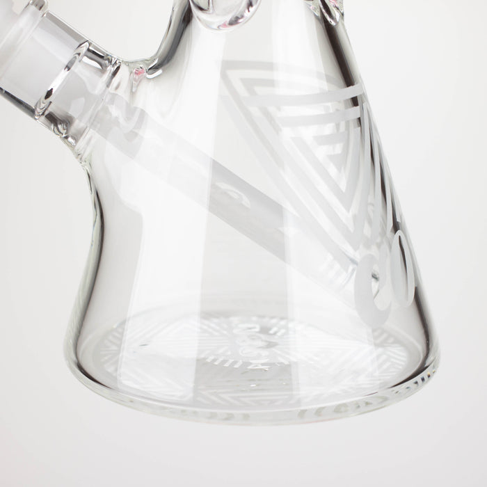 COBRA | 14" sandblasted geometric graphic 7 mm glass bong [YK05]