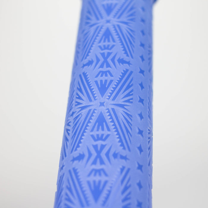 COBRA | 14" sandblasted geometric graphic 7 mm glass bong [YK08] Glass Bong JJ Distribution