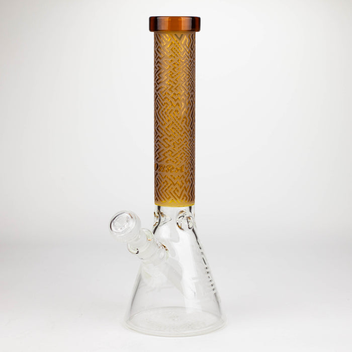 COBRA | 14" sandblasted geometric graphic 7 mm glass bong [YY04] Glass Bong JJ Distribution Campagne