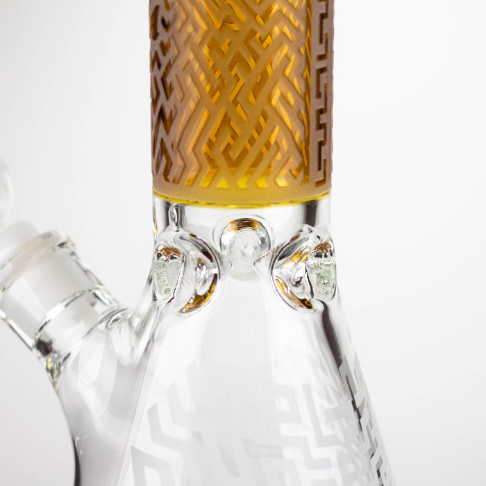 COBRA | 14" sandblasted geometric graphic 7 mm glass bong [YY04] Glass Bong JJ Distribution