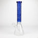 COBRA | 14" sandblasted geometric graphic 7 mm glass bong [YY03] Glass Bong JJ Distribution Blue