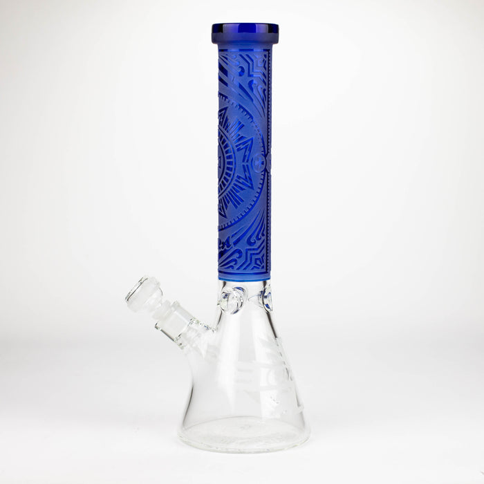 COBRA | 14" sandblasted geometric graphic 7 mm glass bong [YY03] Glass Bong JJ Distribution