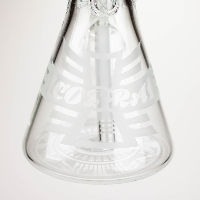 COBRA | 14" sandblasted geometric graphic 7 mm glass bong [YY03] Glass Bong JJ Distribution