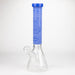 COBRA | 14" sandblasted geometric graphic 7 mm glass bong [YY03] Glass Bong JJ Distribution Jade Blue