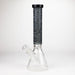 COBRA | 14" sandblasted geometric graphic 7 mm glass bong [YY03] Glass Bong JJ Distribution Black