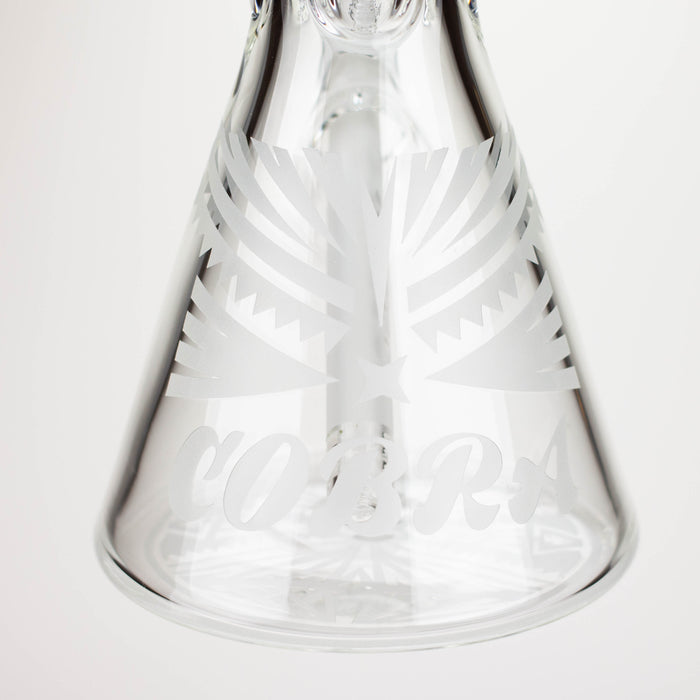 COBRA | 14" sandblasted geometric graphic 7 mm glass bong [YK08] Glass Bong JJ Distribution