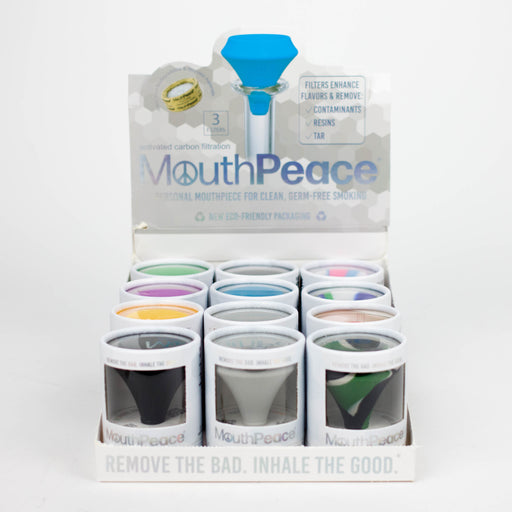 MOOSE LABS | Silicone Mouthpeace Starter set display of 12 Air Filter Smoking Cat Distribution