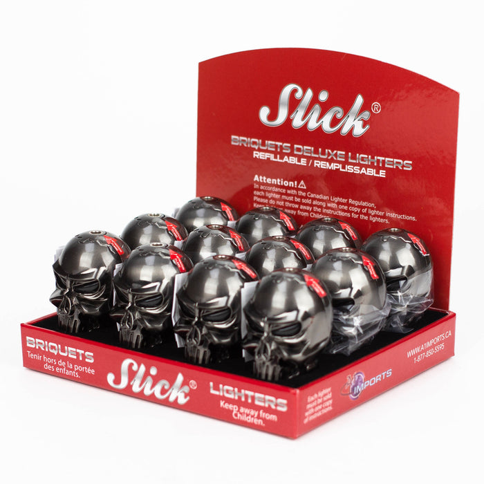 Slick® | Deluxe Skull Torch Lighter with Built-in Light [YYG-819] Torch Slick Lighters