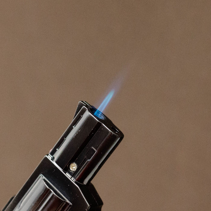 Slick® | Deluxe Revolver Torch Lighter with built-in Laser pointer  [YYG-810]