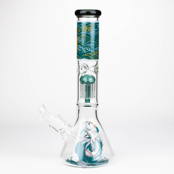 Infyniti | Untamed 14" 7 mm classic beaker water bong - Koi Fish [GP2021] Glass Bong ONE