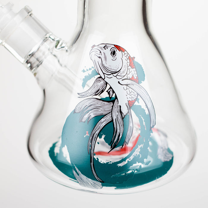 Infyniti | Untamed 14" 7 mm classic beaker water bong - Koi Fish [GP2021] Glass Bong ONE