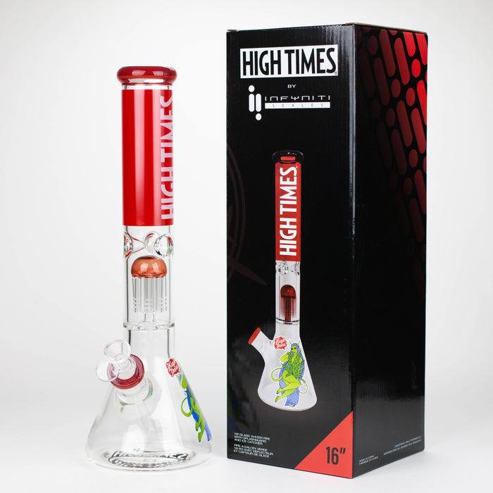 Infyniti | High Times 16" 7 mm classic beaker water bong with tree arm percolator [HIT1020GP] Glass Bong ONE