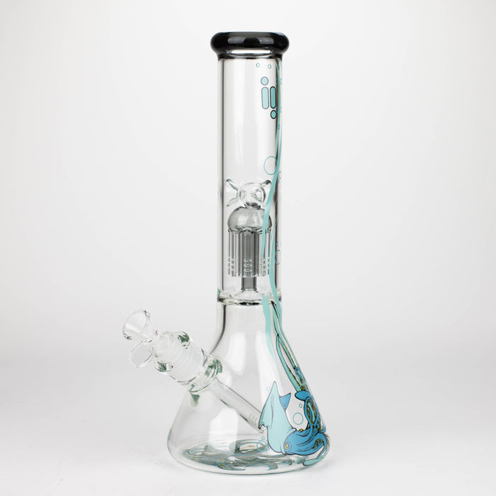 Infyniti | Untamed 14" 7 mm classic beaker water bong - Octopus [GP2014] Bongs ONE Blue