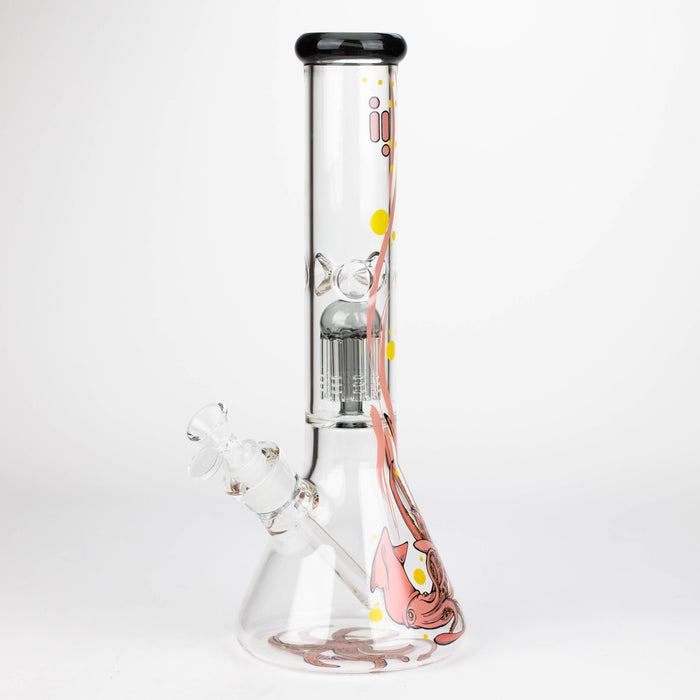 Infyniti | Untamed 14" 7 mm classic beaker water bong - Octopus [GP2014] Bongs ONE Pink